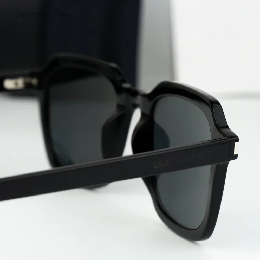 Saint Laurent Men Sunglasses Black Grey Square SL715 SLIM 001 BRAND NEW - Picture 5 of 11